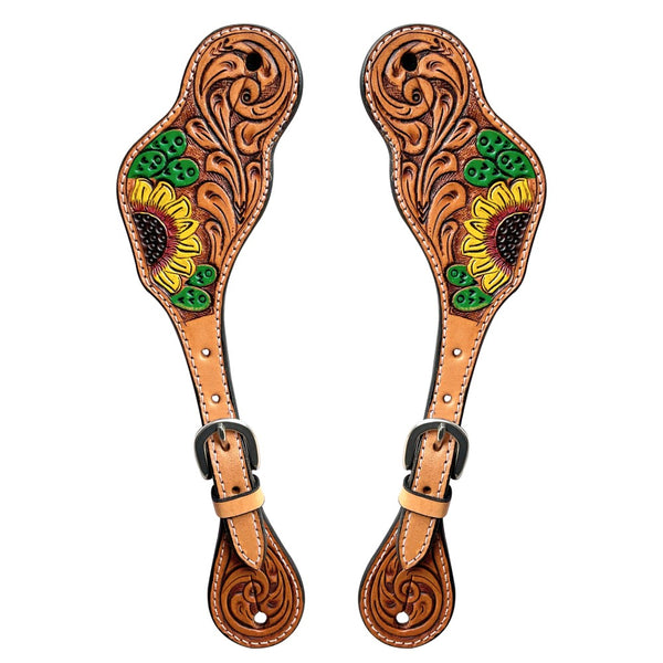 BER247-Western American Leather Spur Strap