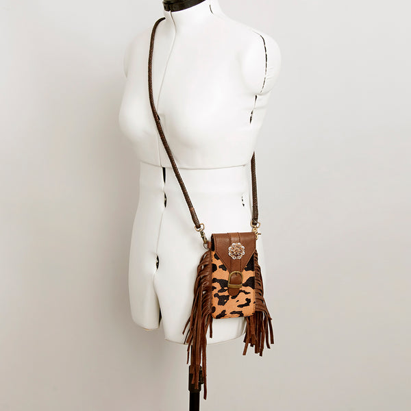ADBGA243 American Darling Hair-On Cowhide Cell Phone Holder Genuine Leather