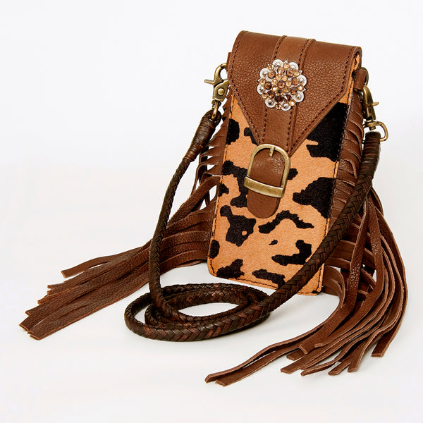 ADBGA243 American Darling Hair-On Cowhide Cell Phone Holder Genuine Leather
