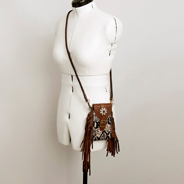 ADBGA243 American Darling Hair-On Cowhide Cell Phone Holder Genuine Leather