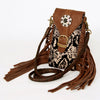 ADBGA243 American Darling Hair-On Cowhide Cell Phone Holder Genuine Leather