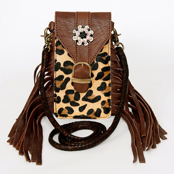 ADBGA243 American Darling Hair-On Cowhide Cell Phone Holder Genuine Leather