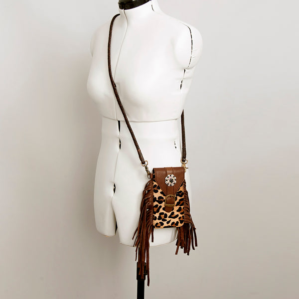 ADBGA243 American Darling Hair-On Cowhide Cell Phone Holder Genuine Leather