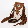 ADBGA243 American Darling Hair-On Cowhide Cell Phone Holder Genuine Leather