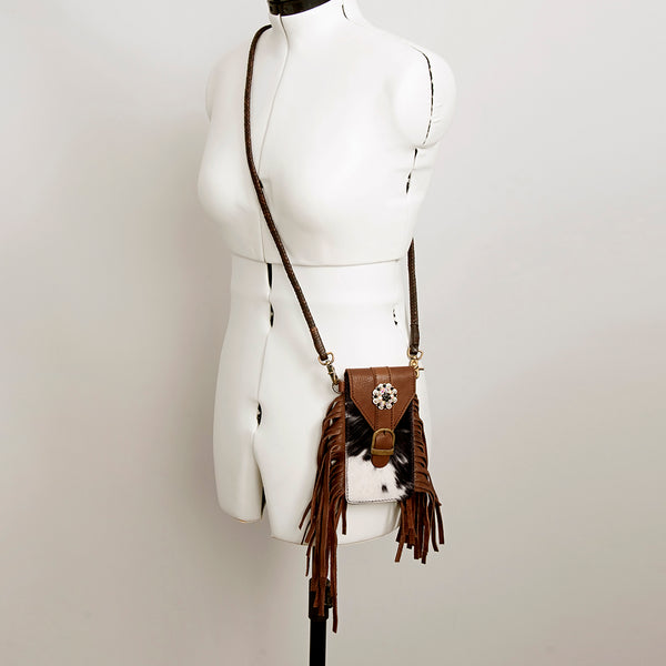 ADBGA243 American Darling Hair-On Cowhide Cell Phone Holder Genuine Leather