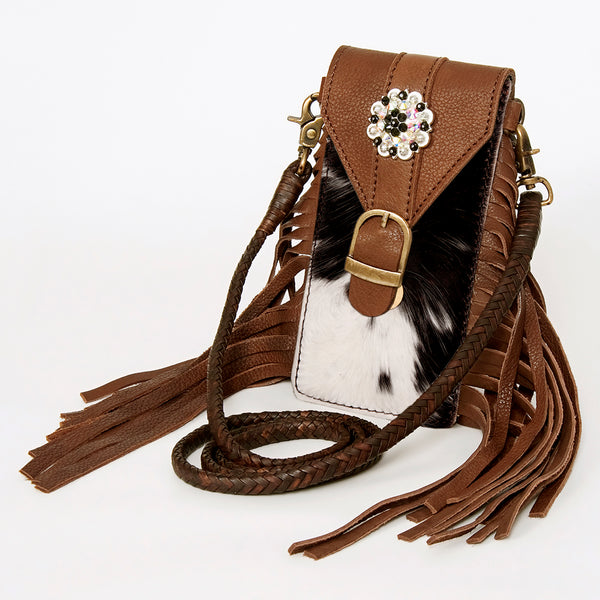 ADBGA243 American Darling Hair-On Cowhide Cell Phone Holder Genuine Leather