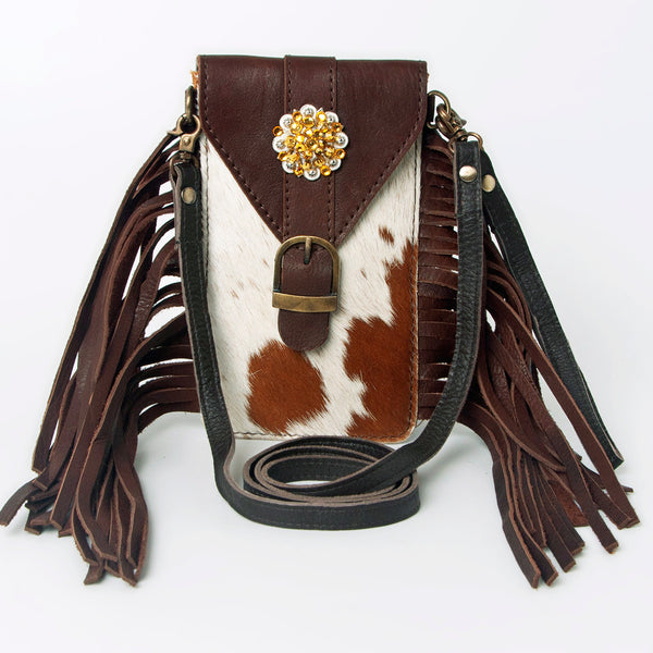 ADBGA243 American Darling Hair-On Cowhide Cell Phone Holder Genuine Leather