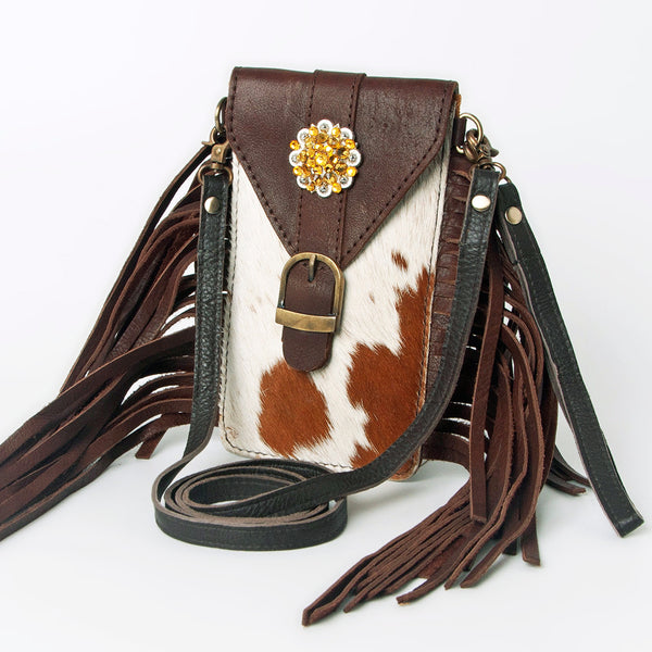 ADBGA243 American Darling Hair-On Cowhide Cell Phone Holder Genuine Leather