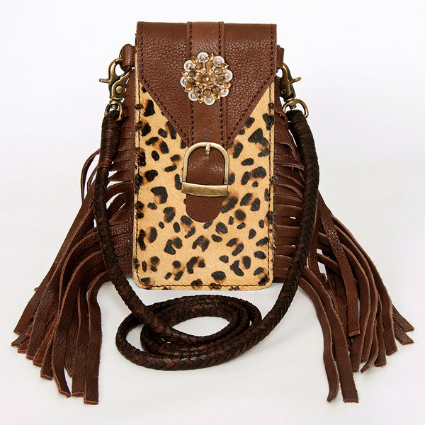 ADBGA243 American Darling Hair-On Cowhide Cell Phone Holder Genuine Leather
