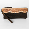ADBG344 American Darling Hand Tooled Leather WristletBag