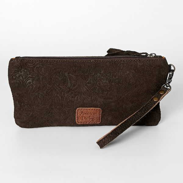 ADBG344 American Darling Hand Tooled Leather WristletBag
