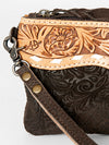 ADBG344 American Darling Hand Tooled Leather WristletBag
