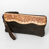 ADBG344 American Darling Hand Tooled Leather WristletBag