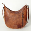 ADBG699 American Darling Handcrafted Hand Tooled Leather and Saddle Blanket Crossbody Bag