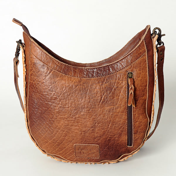 ADBG699 American Darling Handcrafted Hand Tooled Leather and Saddle Blanket Crossbody Bag