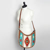 ADBG699 American Darling Handcrafted Hand Tooled Leather and Saddle Blanket Crossbody Bag