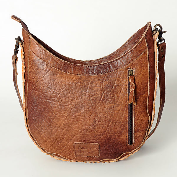 ADBG699 American Darling Handcrafted Hand Tooled Leather and Saddle Blanket Crossbody Bag