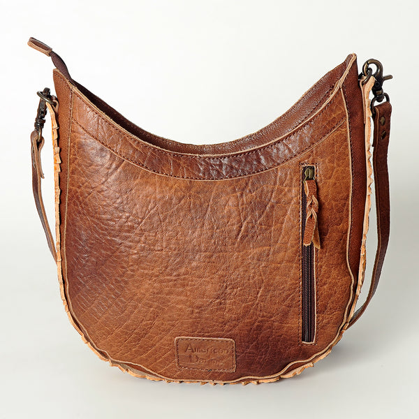 ADBG699 American Darling Handcrafted Hand Tooled Leather and Saddle Blanket Crossbody Bag