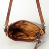 ADBG699 American Darling Handcrafted Hand Tooled Leather and Saddle Blanket Crossbody Bag
