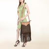 ADBGS192 Floral Embossed Leather Large Crossbody Bag with Fringe & Tooled Strap - Western Elegant Purse