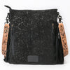 ADBGS192 Floral Embossed Leather Large Crossbody Bag with Fringe & Tooled Strap - Western Elegant Purse