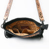 ADBGS192 Floral Embossed Leather Large Crossbody Bag with Fringe & Tooled Strap - Western Elegant Purse