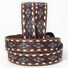 BER168-Hand Painted Western Leather Belt