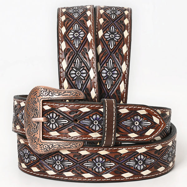 BER168-Hand Painted Western Leather Belt