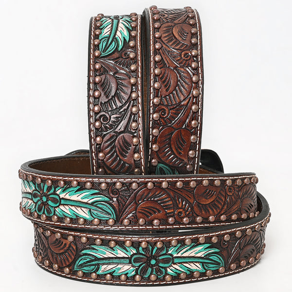 BER171-Hand Painted Western Leather Belt
