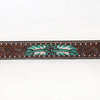BER171-Hand Painted Western Leather Belt