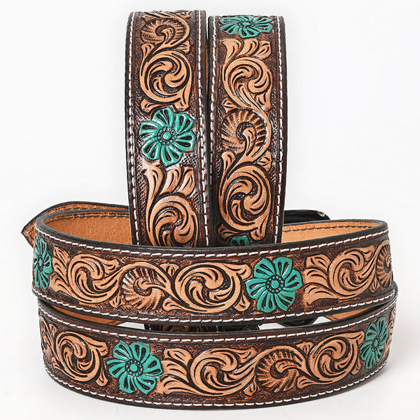 BER175-Hand Painted Western Leather Belt