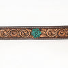 BER175-Hand Painted Western Leather Belt