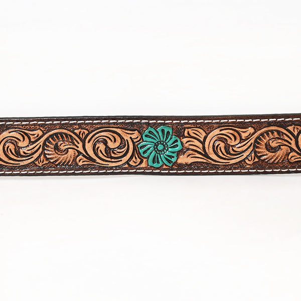 BER175-Hand Painted Western Leather Belt