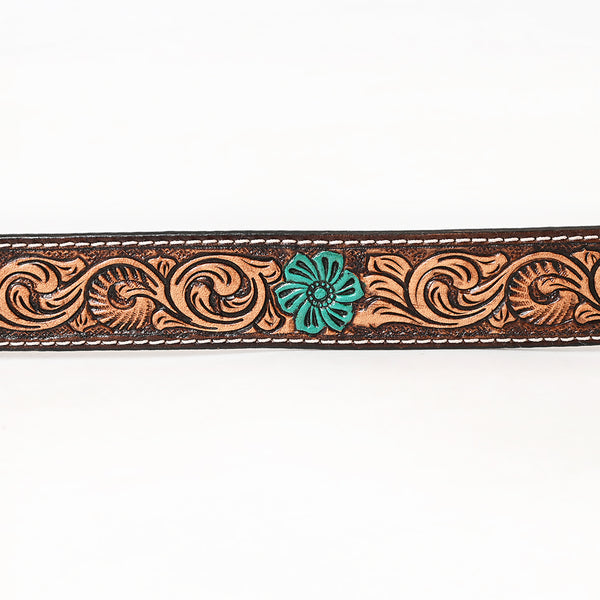 BER175-Hand Painted Western Leather Belt