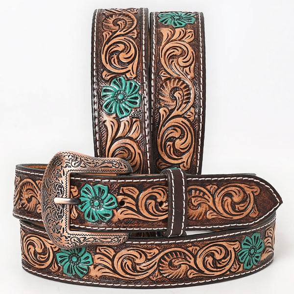 BER175-Hand Painted Western Leather Belt