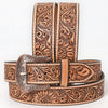 BER192-Hand Carved Western Leather Belt