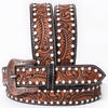 BER193-Hand Carved Western Leather Belt