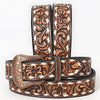 BER196-Hand Carved Western Leather Belt