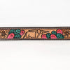 BER236-Hand Carved Western Leather Belt