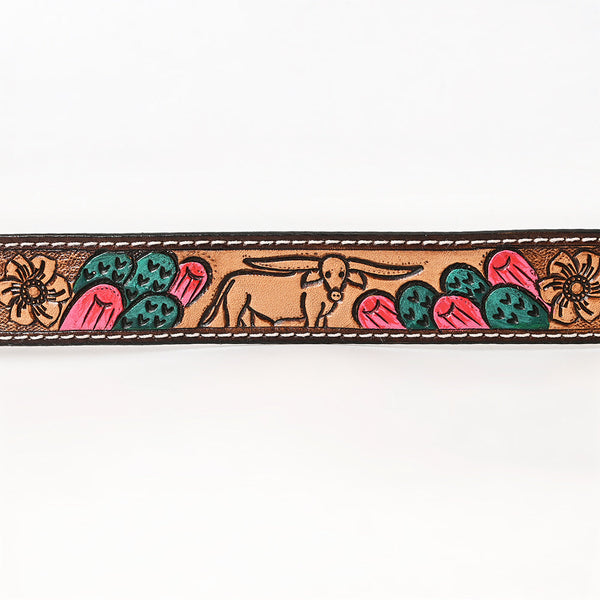 BER236-Hand Carved Western Leather Belt