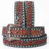 BER241-Hand Carved Western leather Belt
