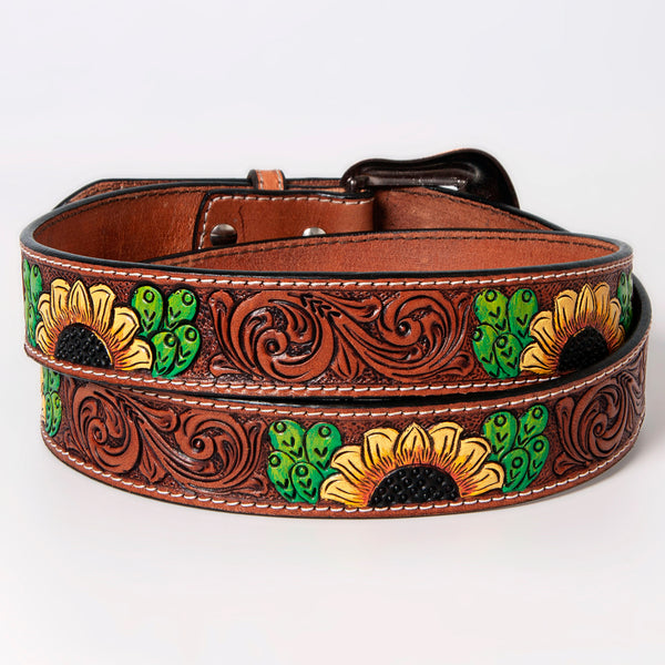 BER247-Hand Painted Western LeatherBelt