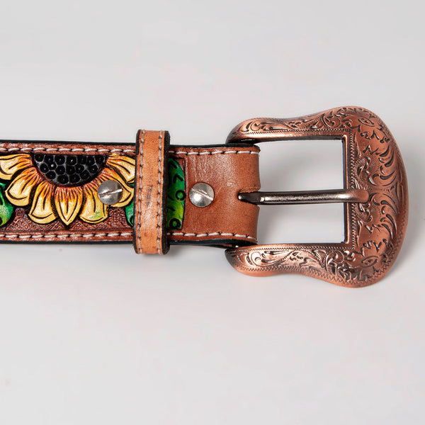 BER247-Hand Painted Western LeatherBelt
