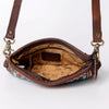 ADBGA244 American Darling Small Cross body Bag Hand Tooled Woven Saddle Blanket