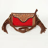 ADBGA244 American Darling Small Cross body Bag Hand Tooled Woven Saddle Blanket