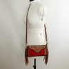 ADBGA244 American Darling Small Cross body Bag Hand Tooled Woven Saddle Blanket