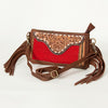 ADBGA244 American Darling Small Cross body Bag Hand Tooled Woven Saddle Blanket