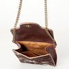 ADBG825 American Darling Western Small Cross body Bag Hair-On Cowhide with Hand Tooled Floral