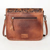 ADBG826 American Darling Western Small Cross body Bag Hand Tooled Floral & Hand Woven Saddle Blanket