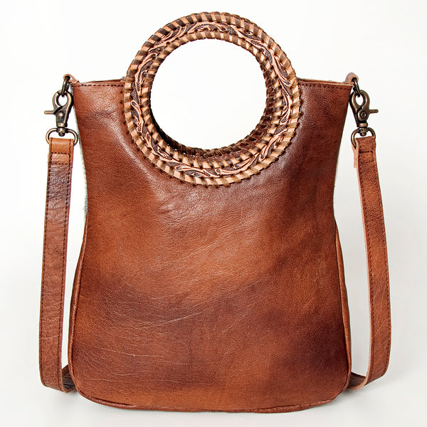 ADBG827 American Darling Western Clutch Bag Hand Tooled Floral with Hand Woven Saddle Blanket & Fringes